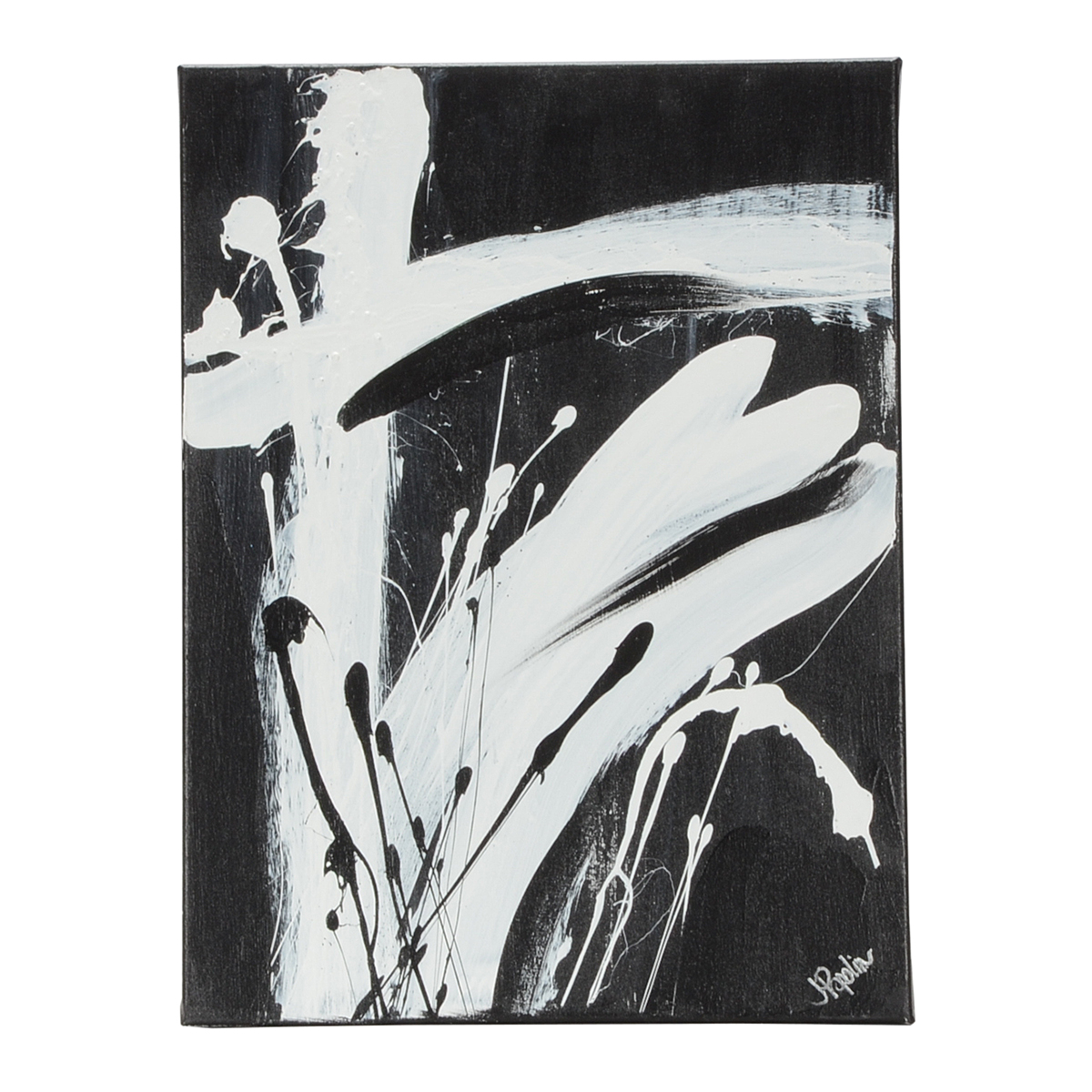 J. Popolin Original Abstract Acrylic on Canvas