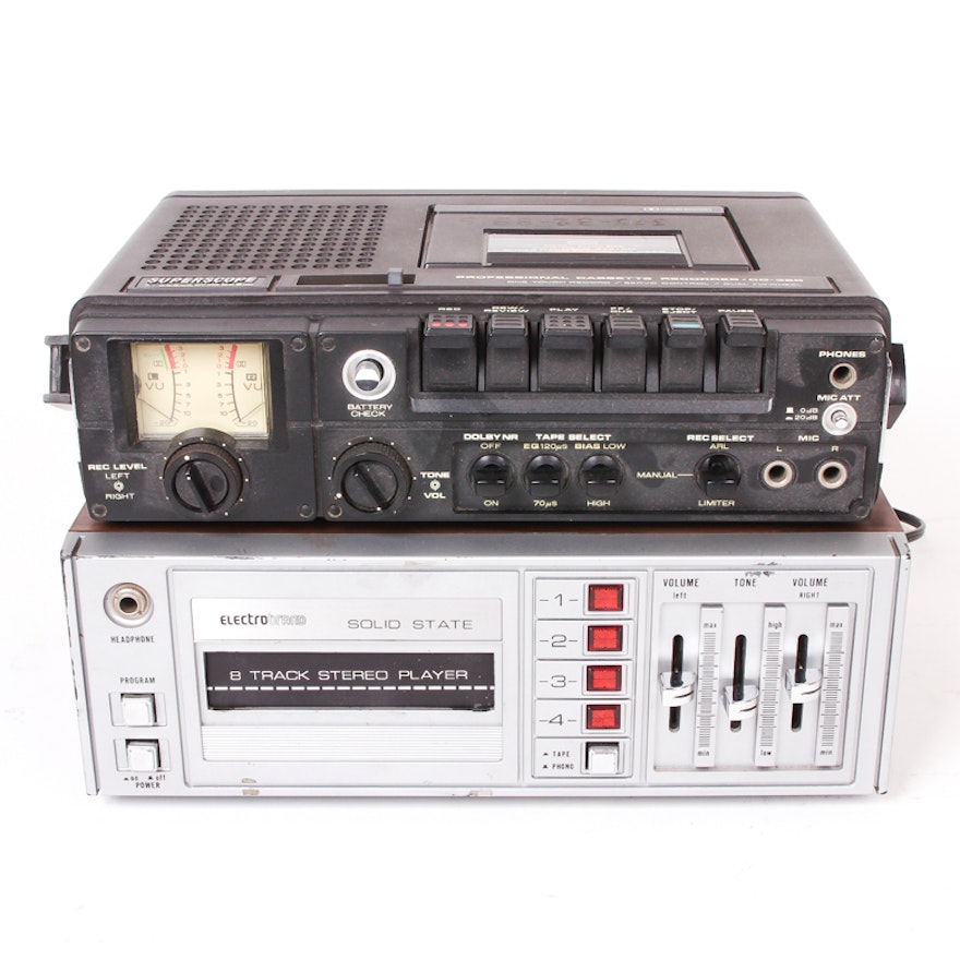 Marantz Superscope Cassette Recorder and Electrobrand 8 Track Stereo Player