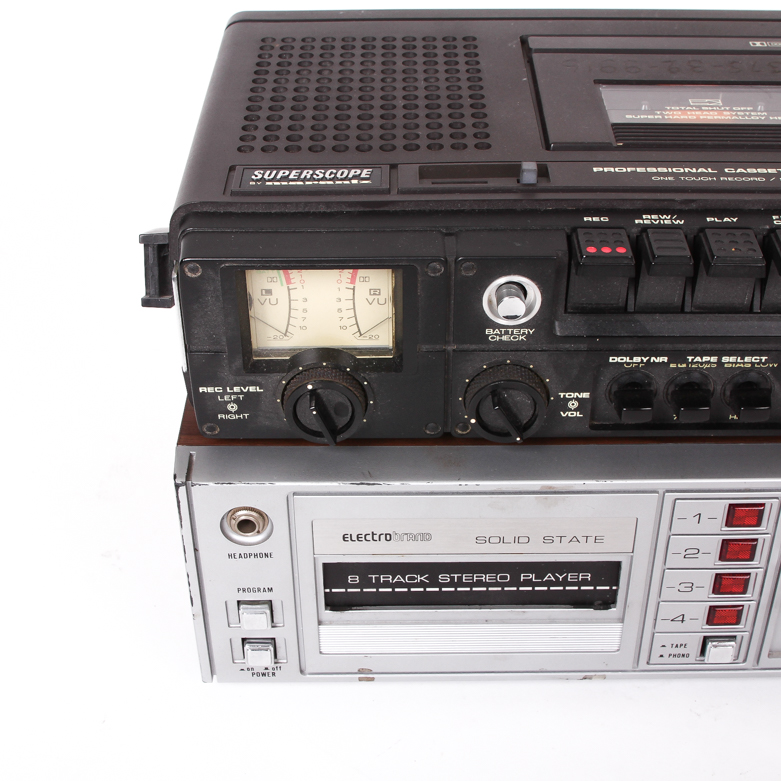 Marantz Superscope Cassette Recorder and Electrobrand 8 Track Stereo Player