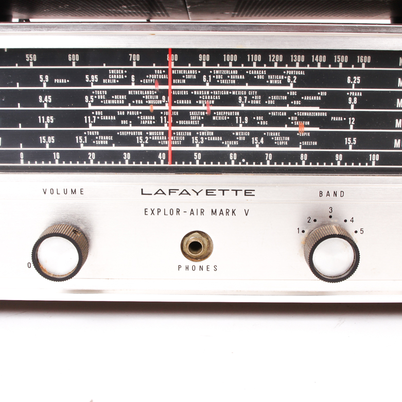 Two Vintage Shortwave Receivers Including Hallicrafters and Lafayette