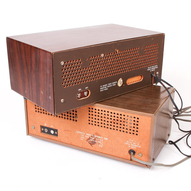 Two Vintage Shortwave Receivers Including Hallicrafters and Lafayette