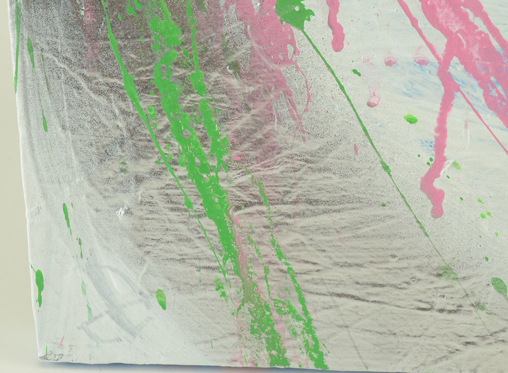 J. Popolin Original Abstract Acrylic and Spray Paint on Canvas