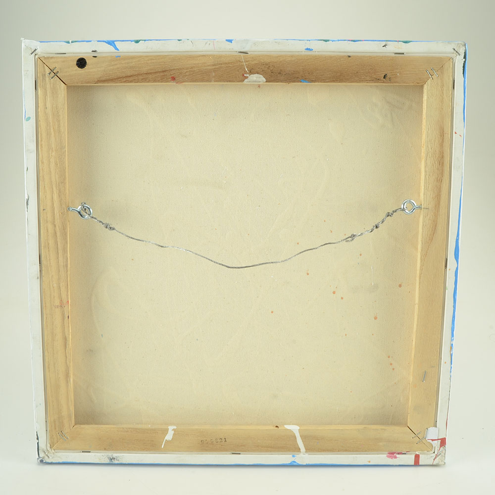 J. Popolin Original Abstract Acrylic and Spray Paint on Canvas