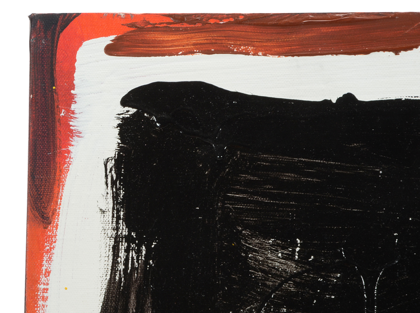 Robbie Kemper Original Acrylic Modernist Combine Painting on Canvas "Paint Brush with Drips"