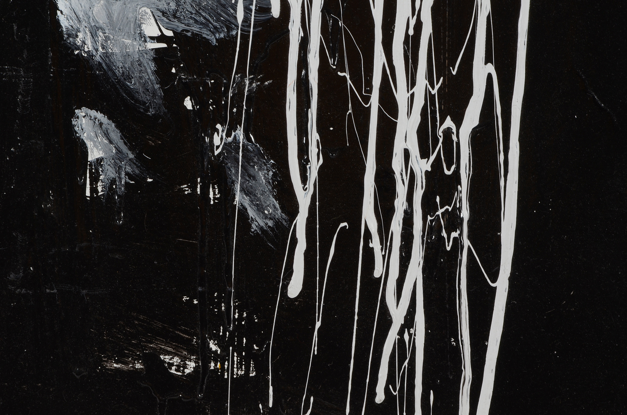 Robbie Kemper Original Acrylic Modernist Combine Painting on Canvas "Paint Brush with Drips"