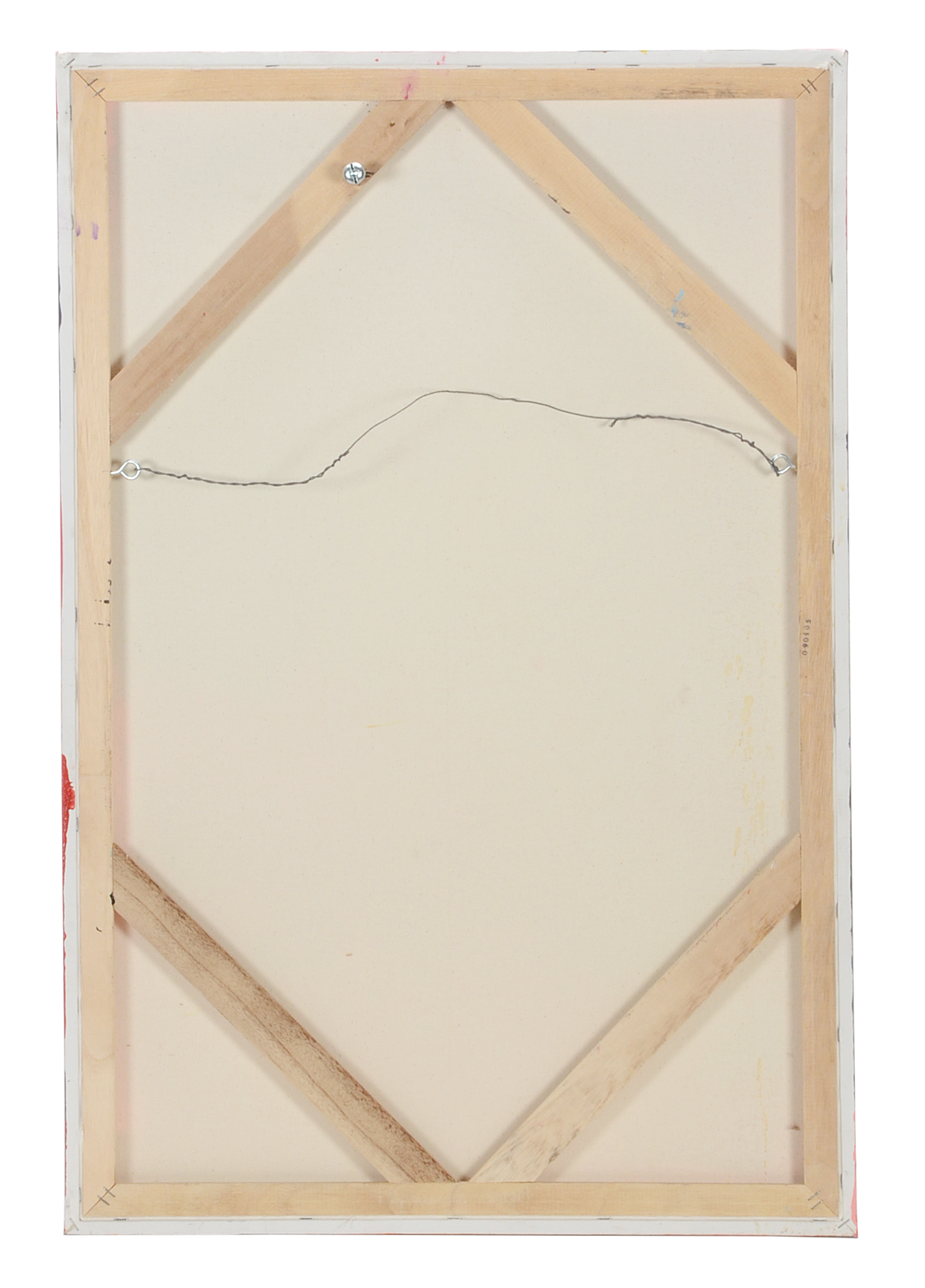 Robbie Kemper Original Acrylic Modernist Combine Painting on Canvas "Paint Brush with Drips"