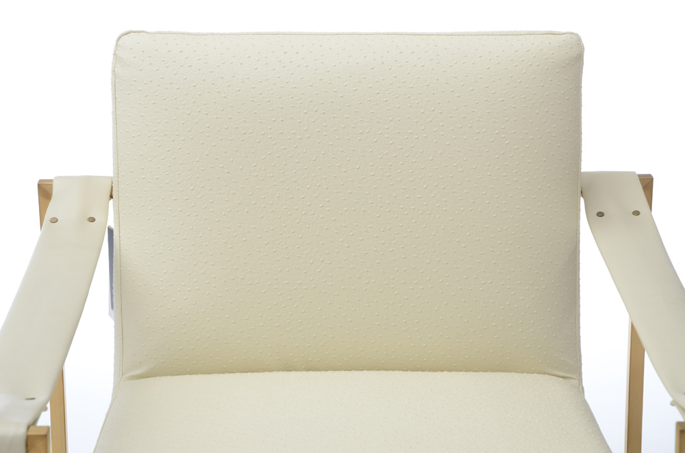 Pair of TOV "Baxter" Brass Framed Lounge Chairs