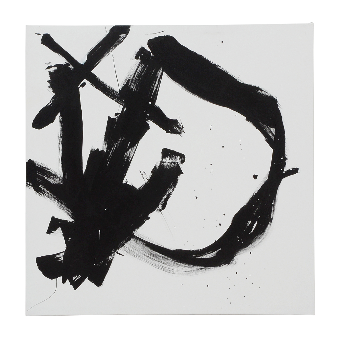 Robbie Kemper Original Abstract Acrylic on Canvas "Big Loop Mark"