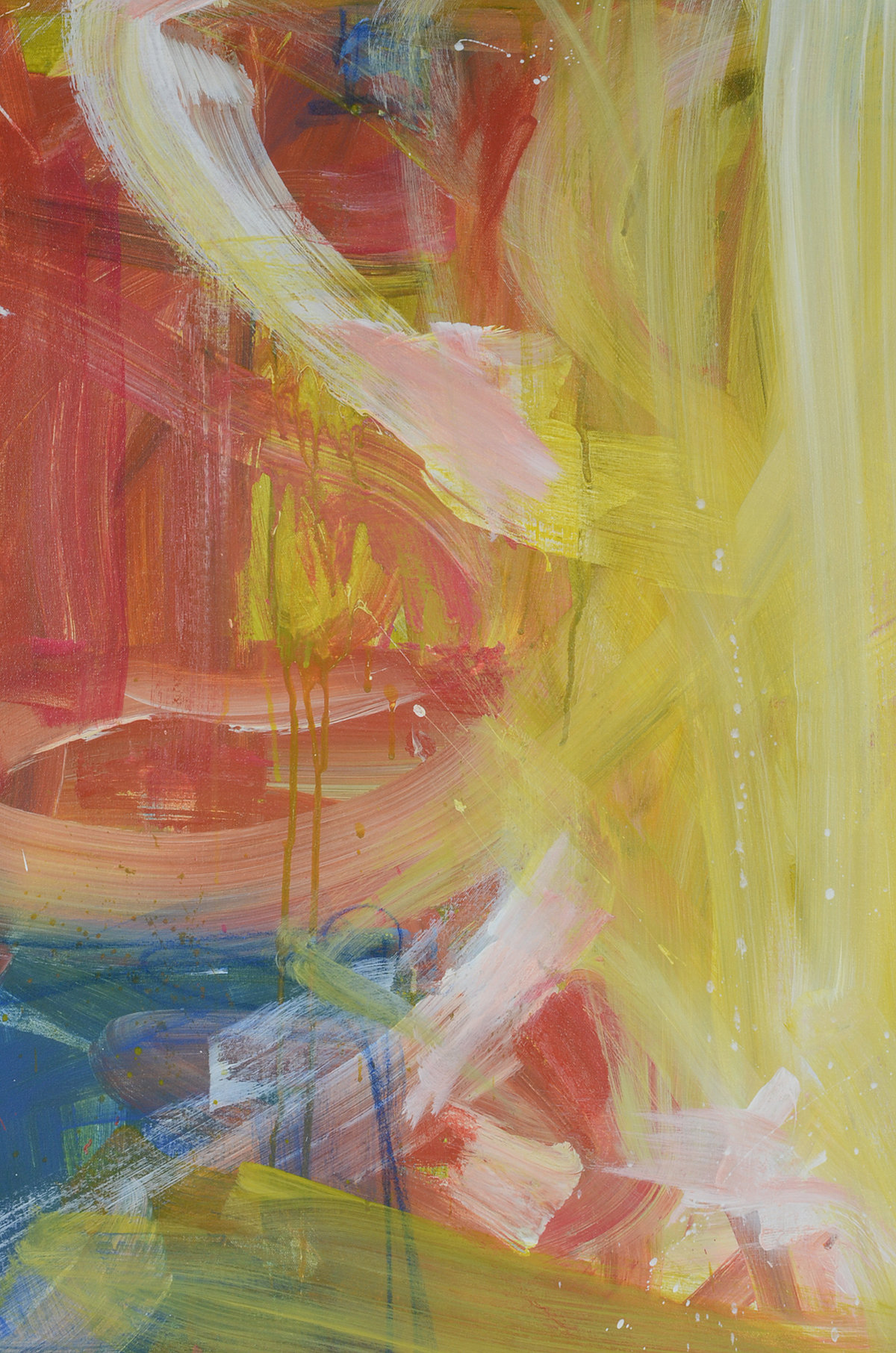 Robbie Kemper Original Abstract Mixed Media Painting "Blue Square"