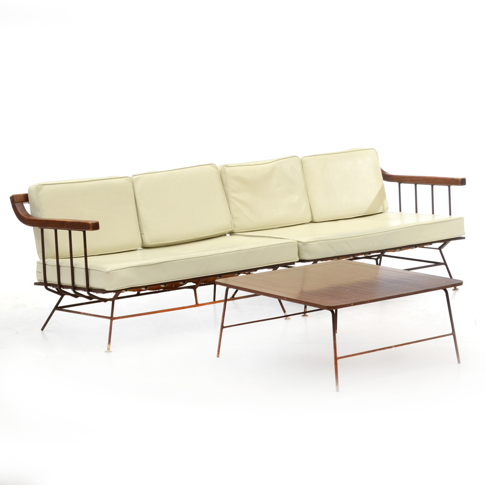 Richard McCarthy Style Modular Sofa and Laminated Coffee Table
