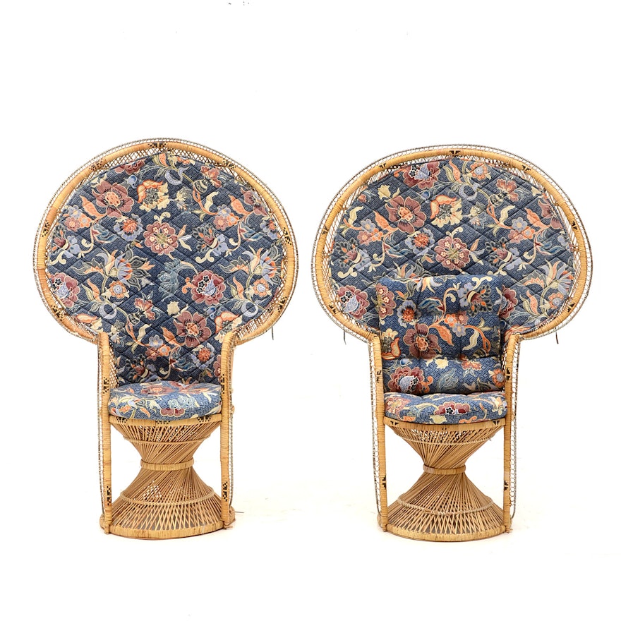 Pair of Wicker Peacock Chairs