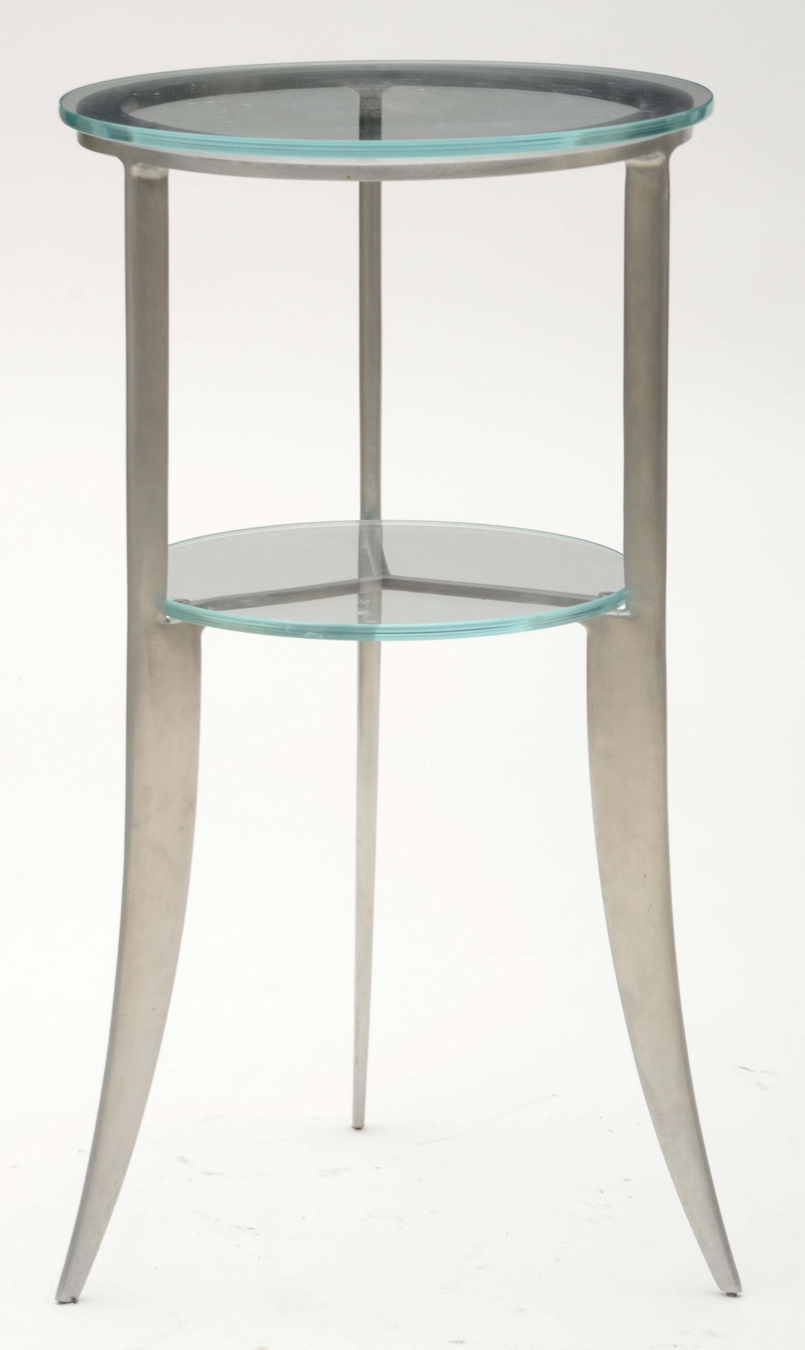 Pair of Aluminum Side Tables