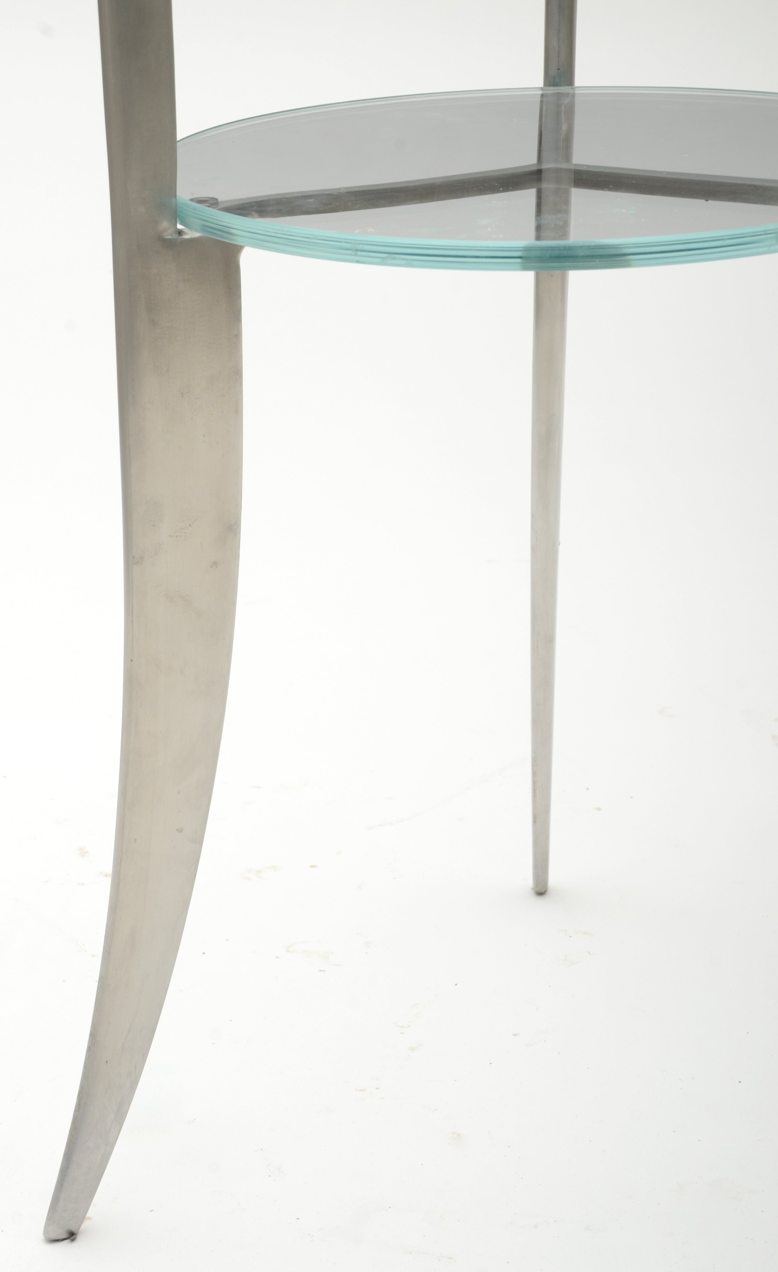 Pair of Aluminum Side Tables