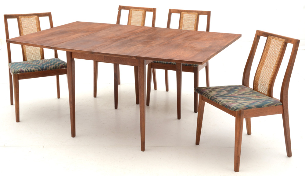 Mid Century Modern Drop Leaf Table with Chairs