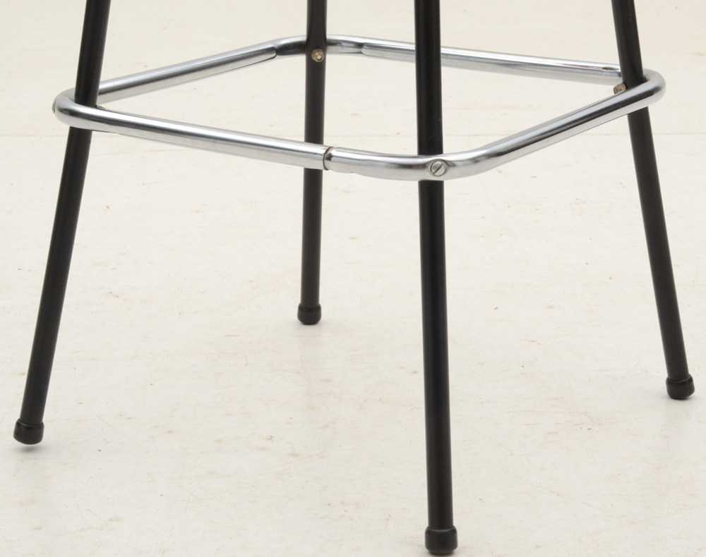 Set of Five Arthur Umanoff Style Slatted Bar Stools