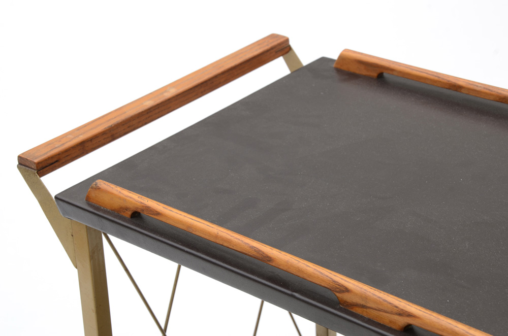 Mid Century Metal Bar Cart