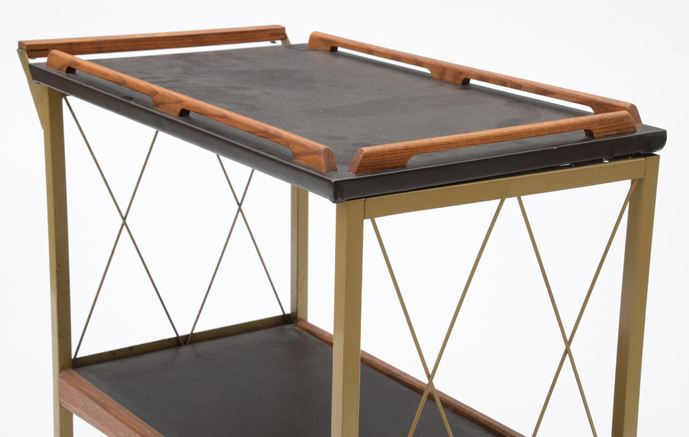 Mid Century Metal Bar Cart