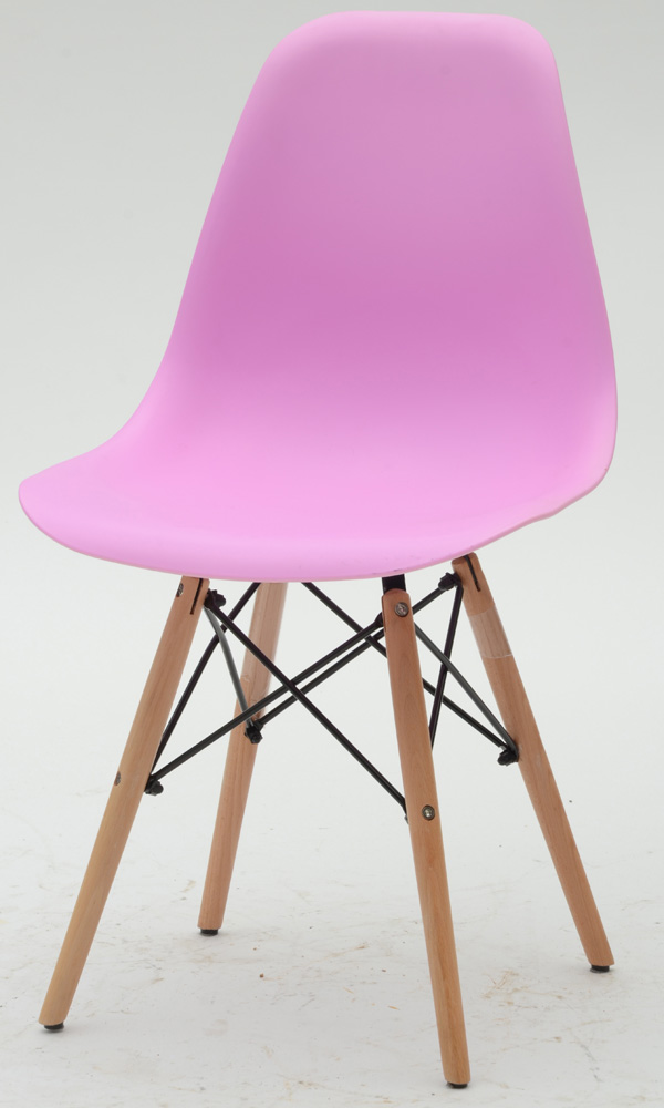 Pair of Lilac / Rose Molded Shell Chairs