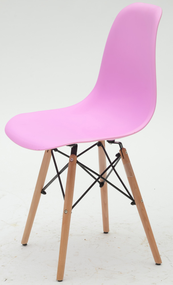 Pair of Lilac / Rose Molded Shell Chairs