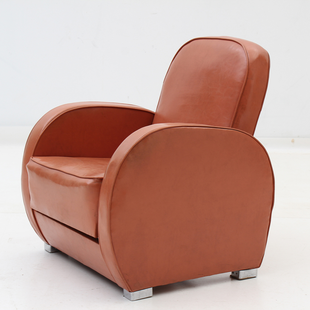 Mid Century Modern Vinyl Recliner