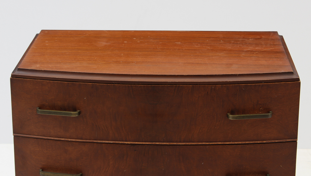 Walnut Five Drawer Tall Chest