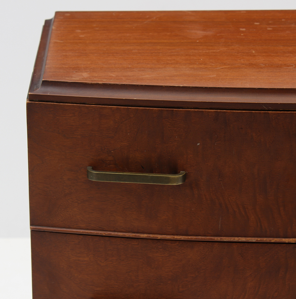 Walnut Five Drawer Tall Chest
