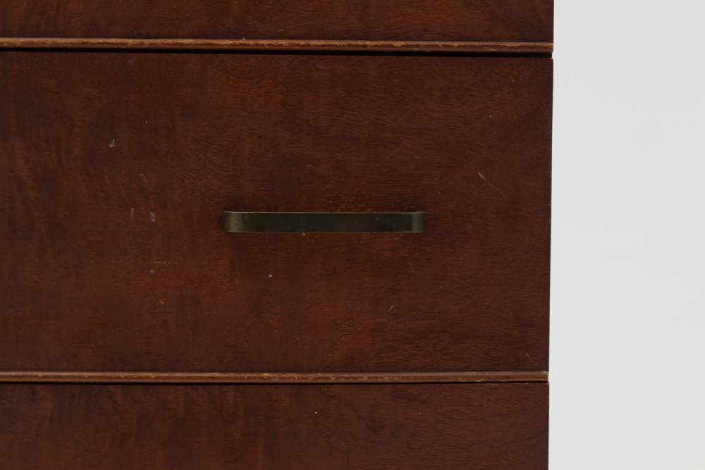Walnut Five Drawer Tall Chest
