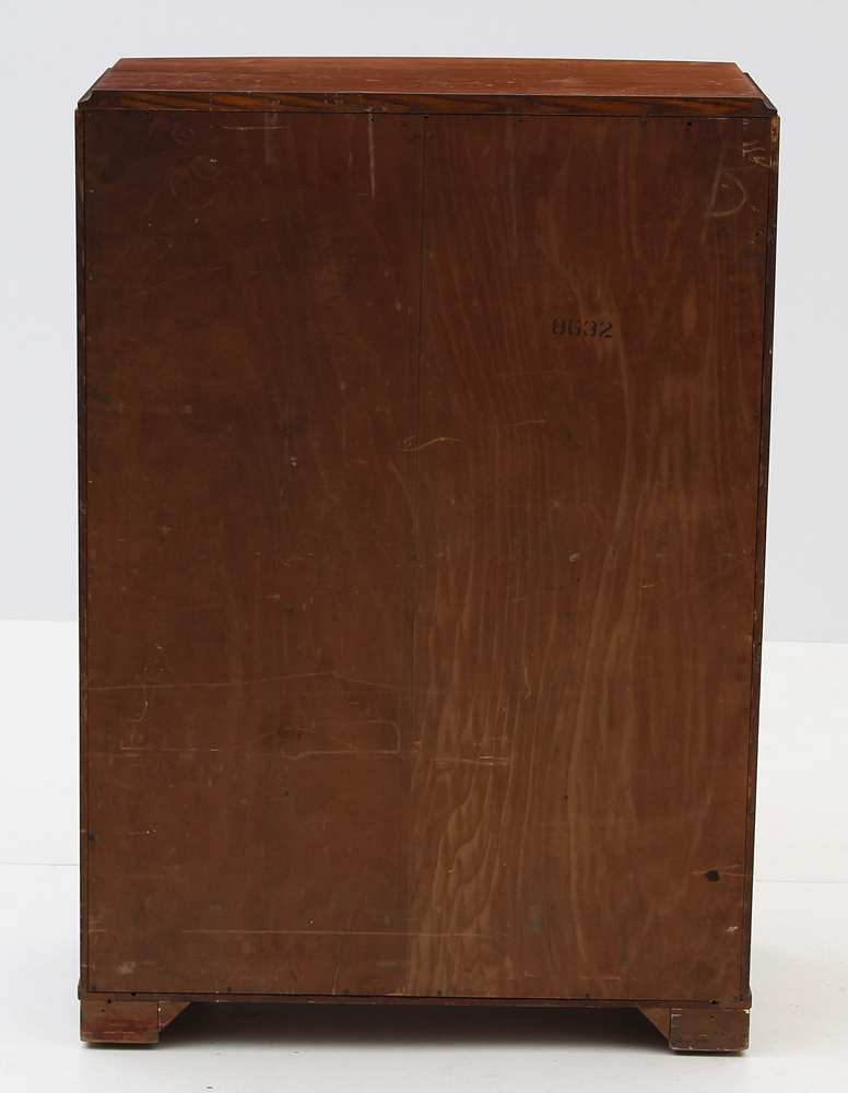 Walnut Five Drawer Tall Chest