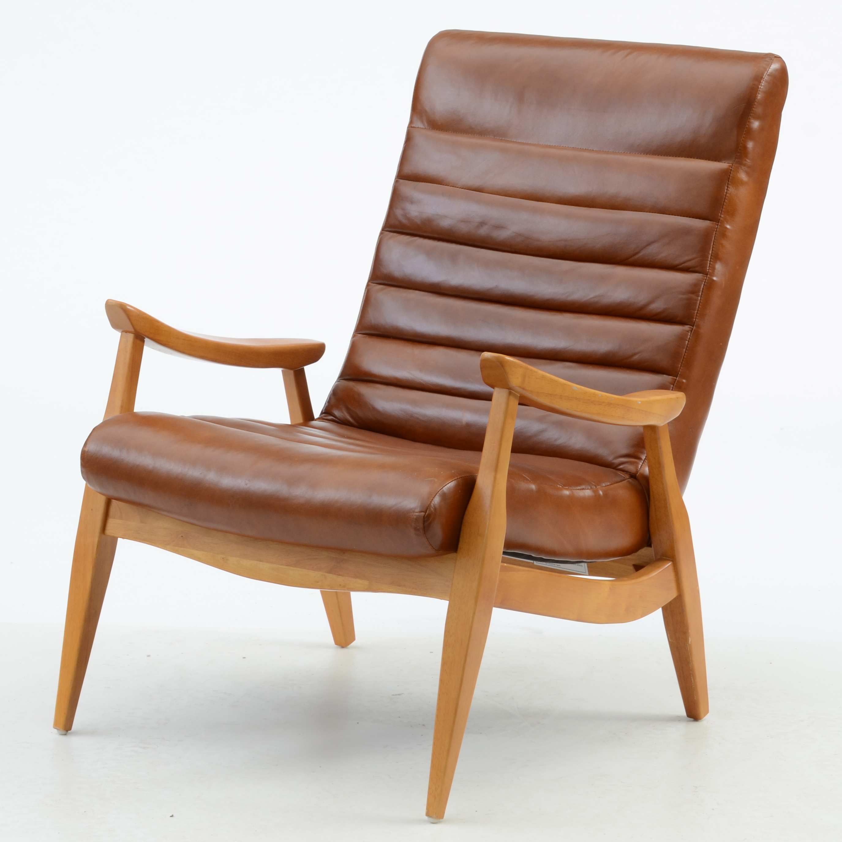 "Han" Leather Lounge Chair by Klaussner