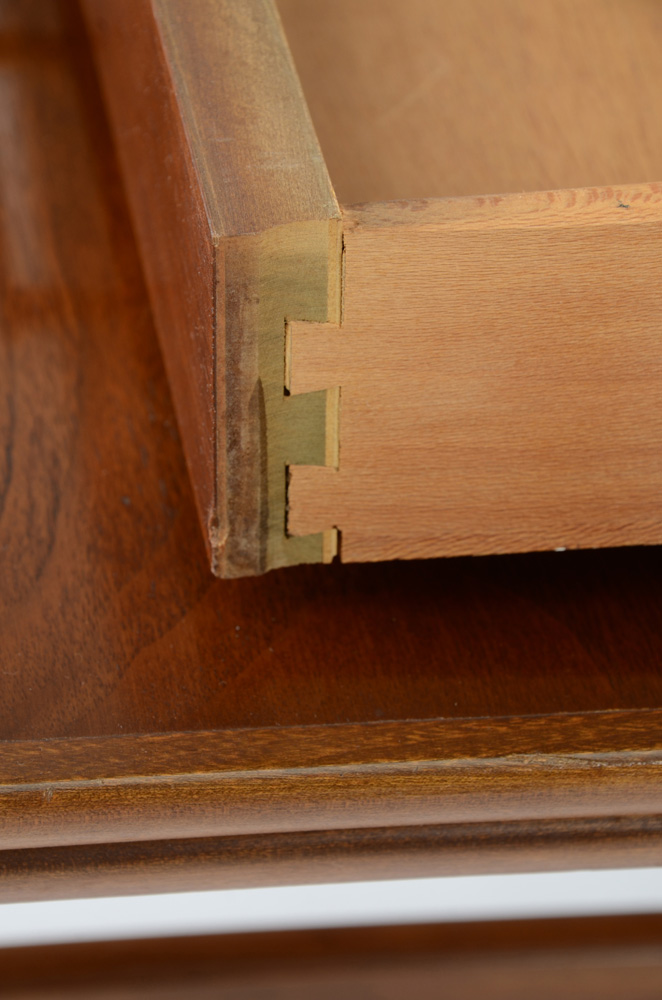Pair of Walnut End Tables with Raised Drawer