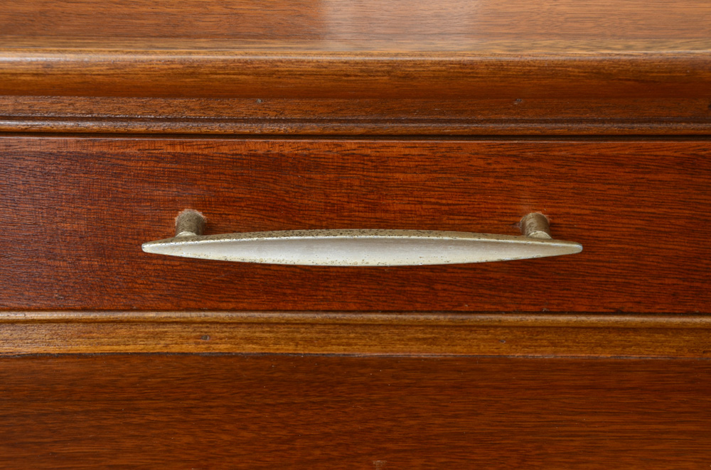 Pair of Walnut End Tables with Raised Drawer