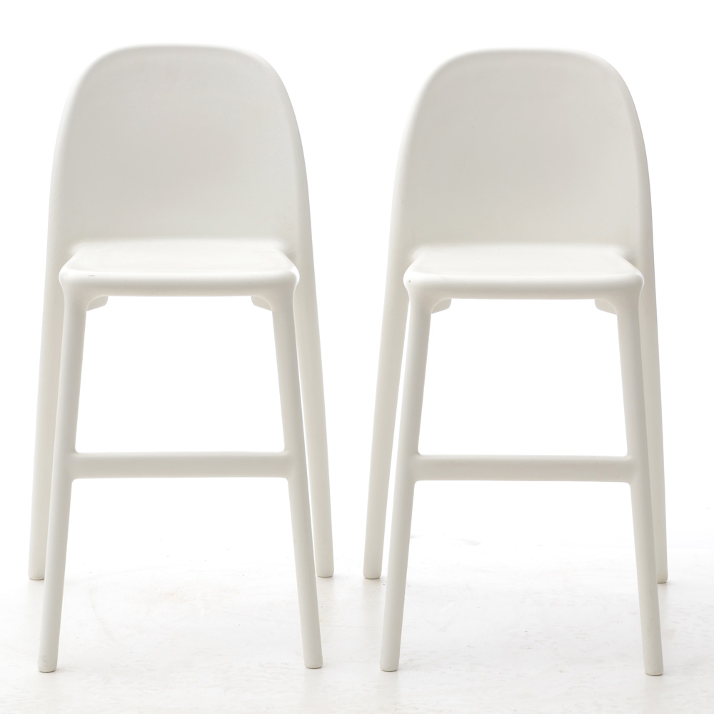 Pair of IKEA "Urban" Children's Stools in White