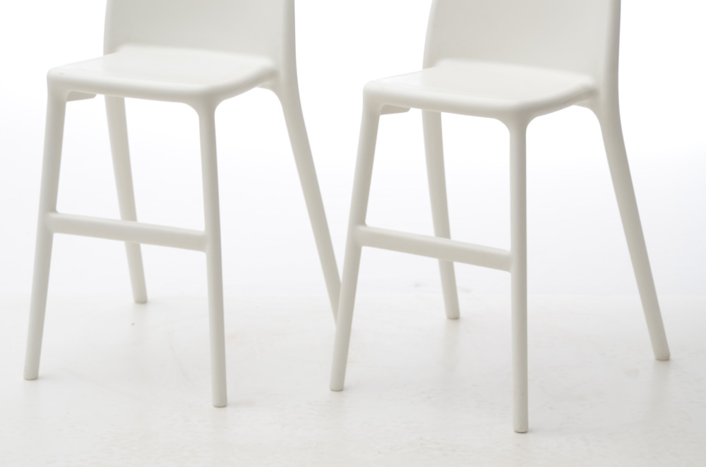 Pair of IKEA "Urban" Children's Stools in White