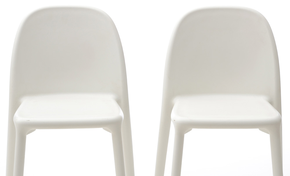Pair of IKEA "Urban" Children's Stools in White