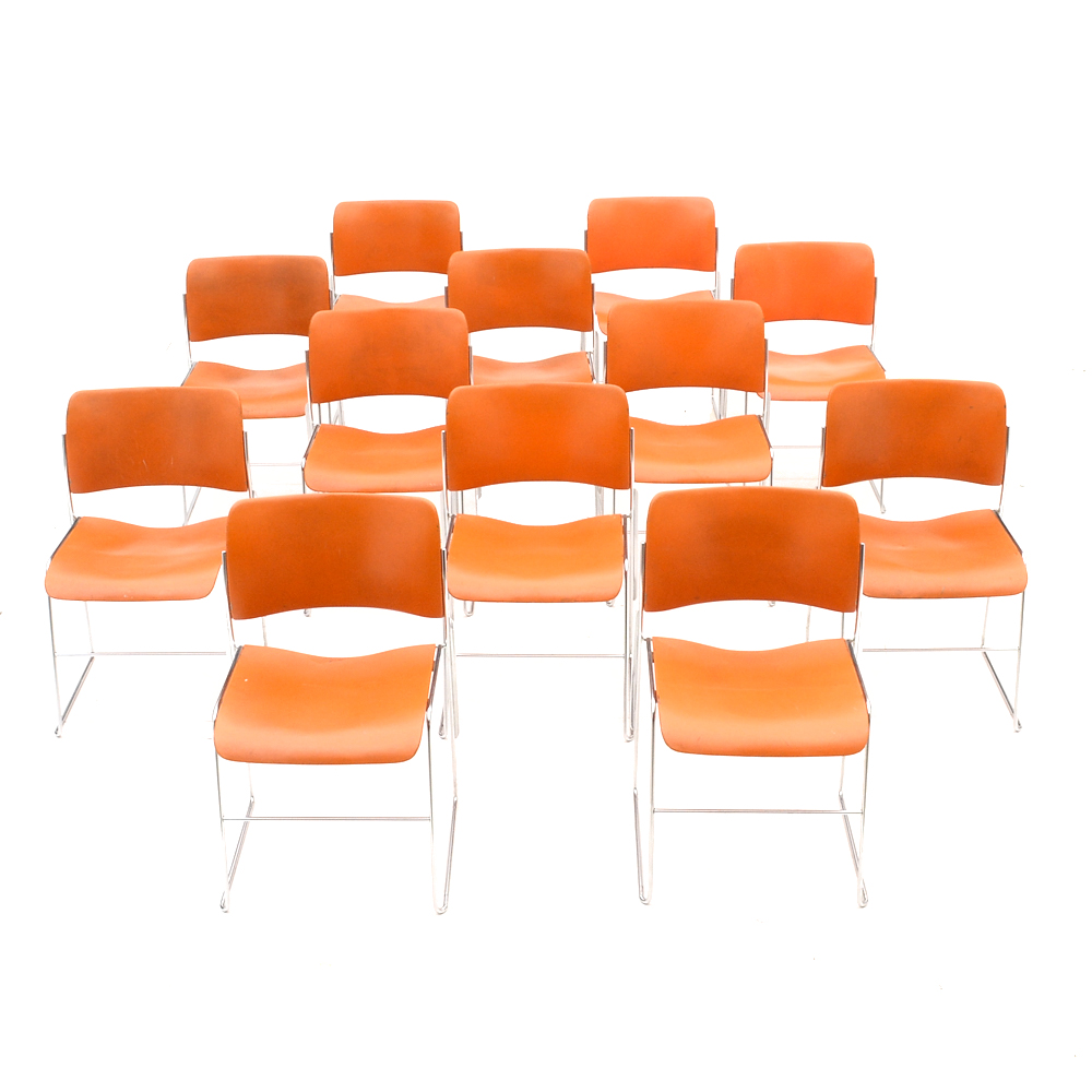 Set of Twelve Stacking "40/4" Chairs