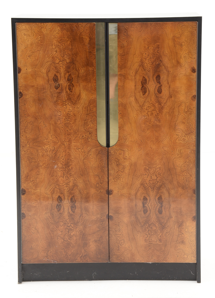Black Lacquer and Burl Wardrobes