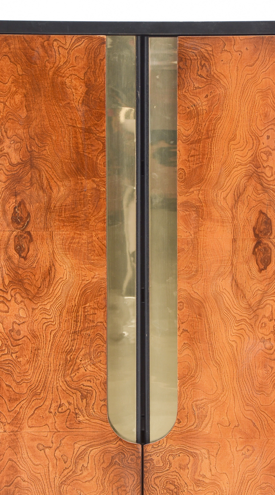 Black Lacquer and Burl Wardrobes