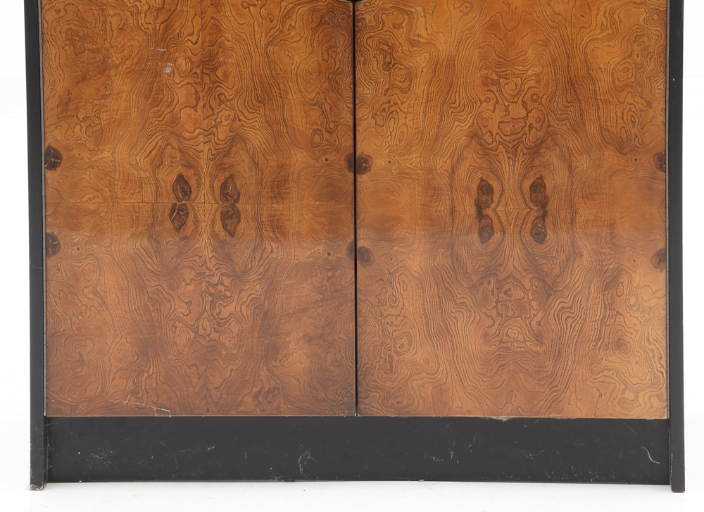 Black Lacquer and Burl Wardrobes