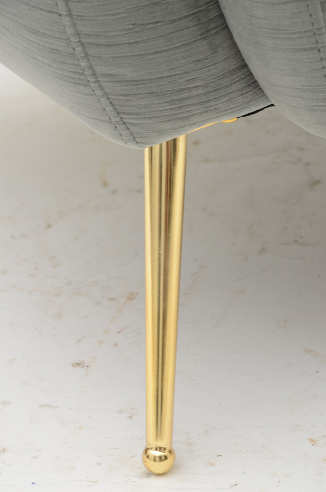 Dwell Studio "Pietro" Blue Velvet Lounge Chair