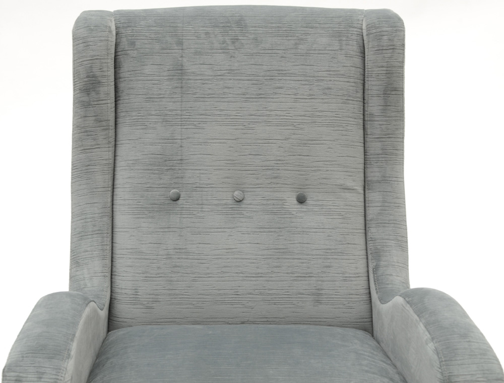 Dwell Studio "Pietro" Blue Velvet Lounge Chair