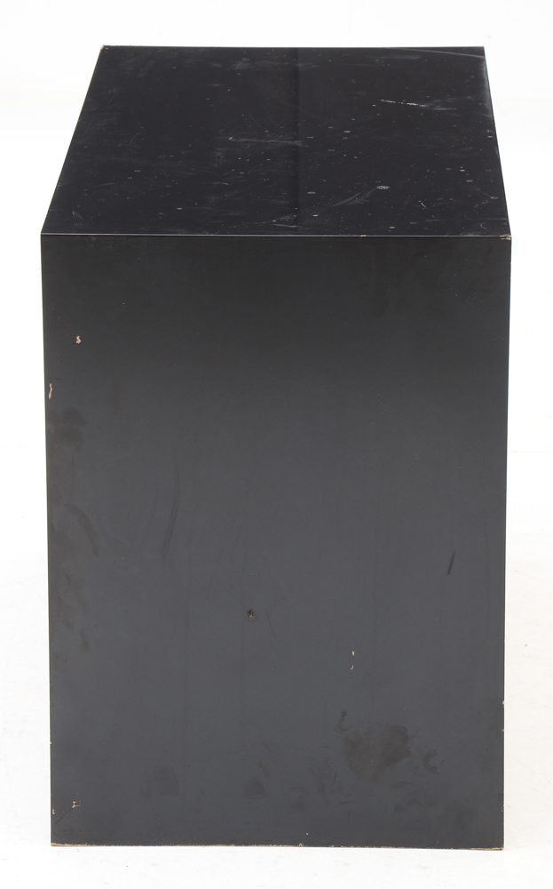 Black Lacquer and Burl Wall Cabinets