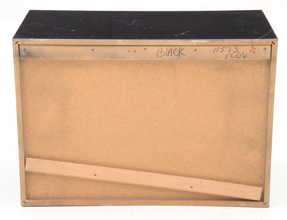 Black Lacquer and Burl Wall Cabinets