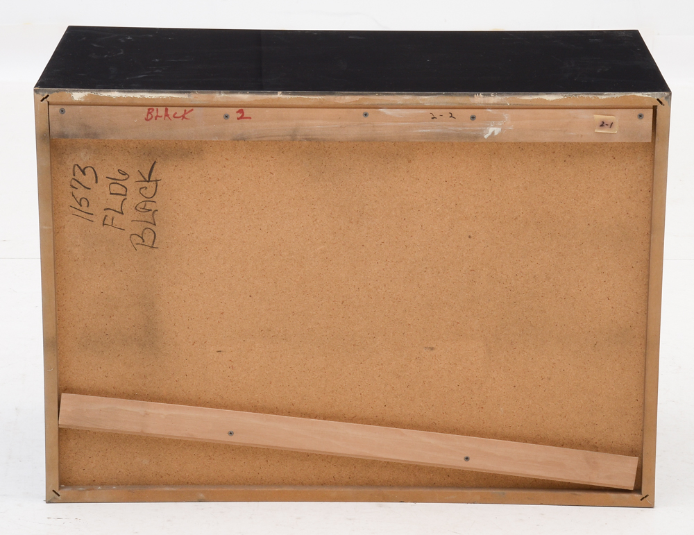 Black Lacquer and Burl Wall Cabinets