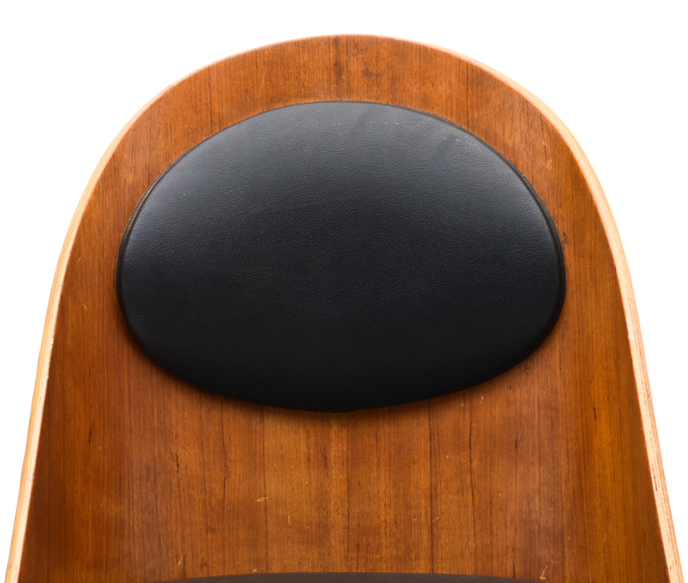 Set of Four Gondola-Form Swivel Chairs