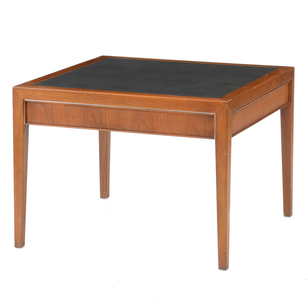 Stow Davis End Table with Black Inset Top