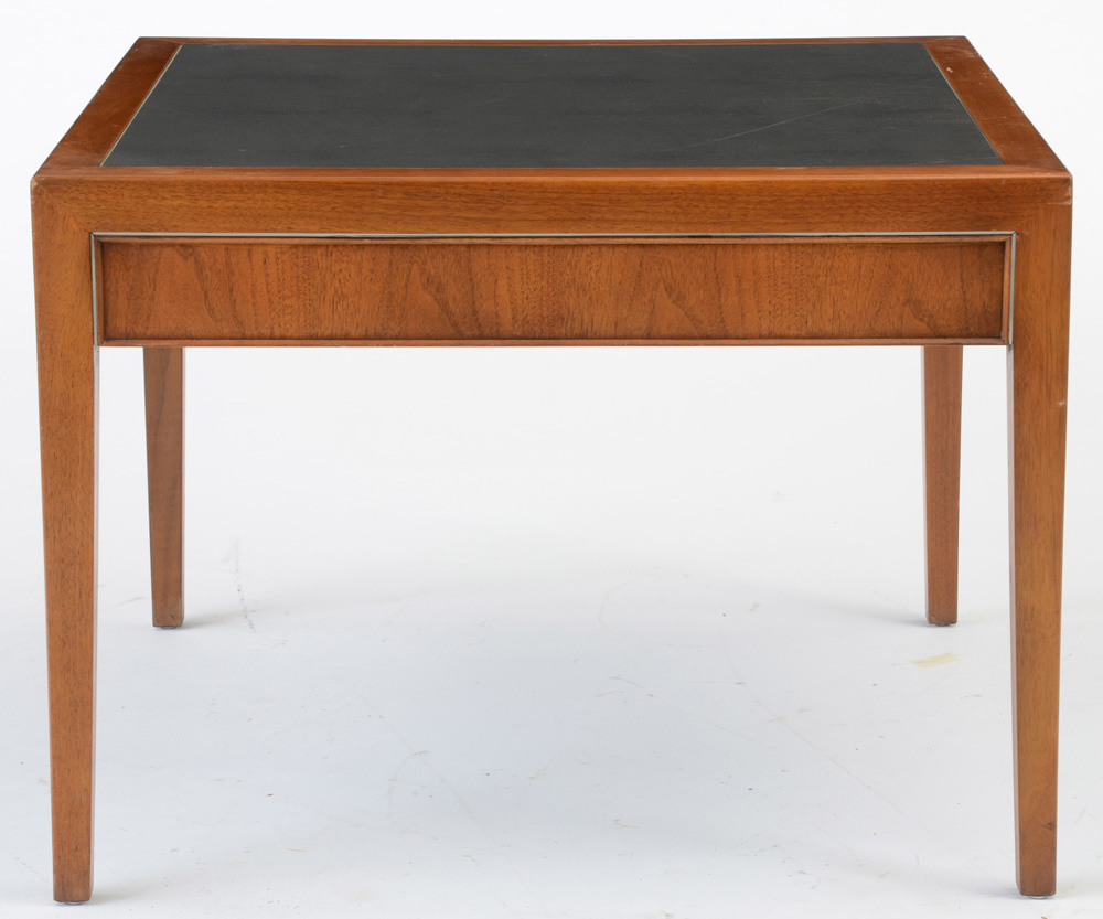 Stow Davis End Table with Black Inset Top