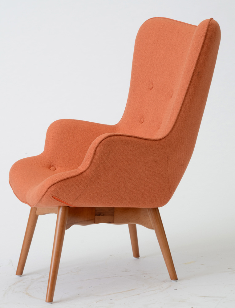 Contemporary Grant Featherston Contour Chair and Ottoman Replica