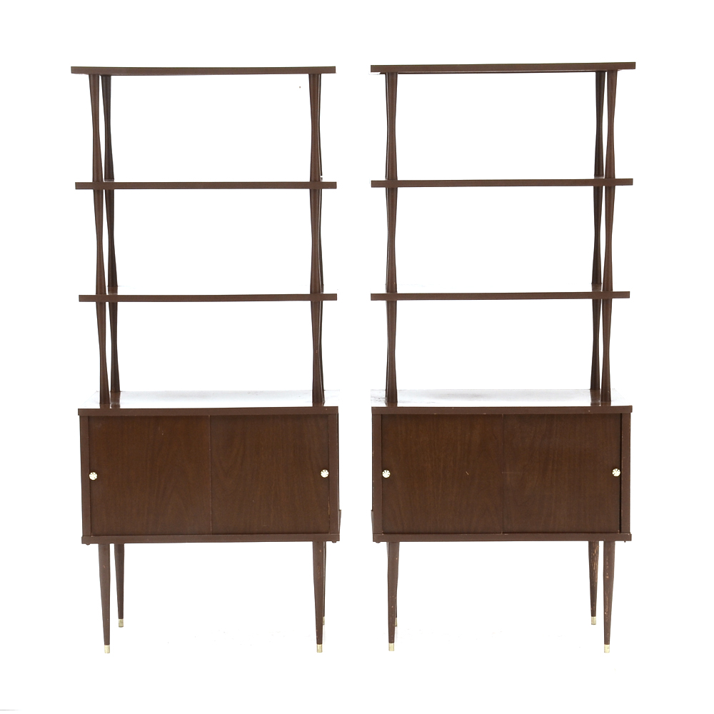 Pair of Mid Century Modern Shelving Units