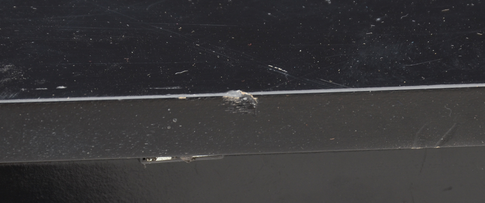 Small Black Lacquer and Burl Chest of Drawers