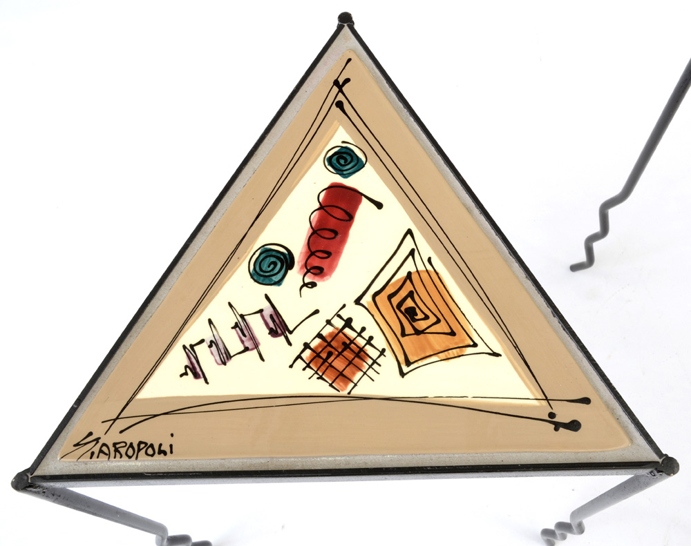 Staropoli Tile Top Triangular Stacking Tables